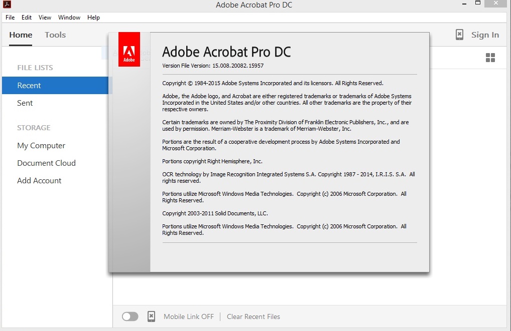 Adobe acrobat dc serial number location